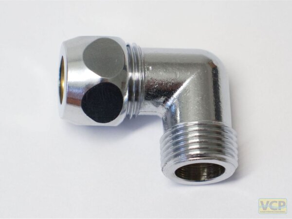 Kupplung Winkelform 3/8" Ag x 10mm QV verchromt