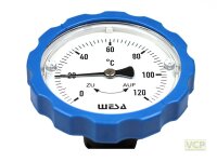 Thermometergriff blau für WESA Kugelhähne 1"