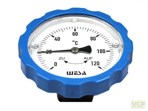 Thermometergriff blau für WESA Kugelhähne...