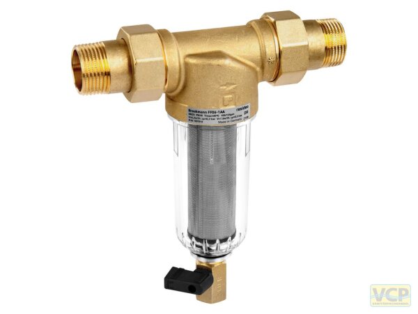 Feinfilter MiniPlus-FF06, ausspülbar, mit Anschluss Gewindetülle, Vordruck max. 16 bar, R 5/4"