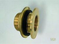 Messing Regentonnen-Durchführung AG G1" x...