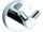 Handtuchhaken doppelt Serie gamma_300 mit Wandbefestigung, in chrom