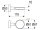 Glaswandhalter Serie gamma_300 mit Wandbefestigung, ohne Glas, in chrom