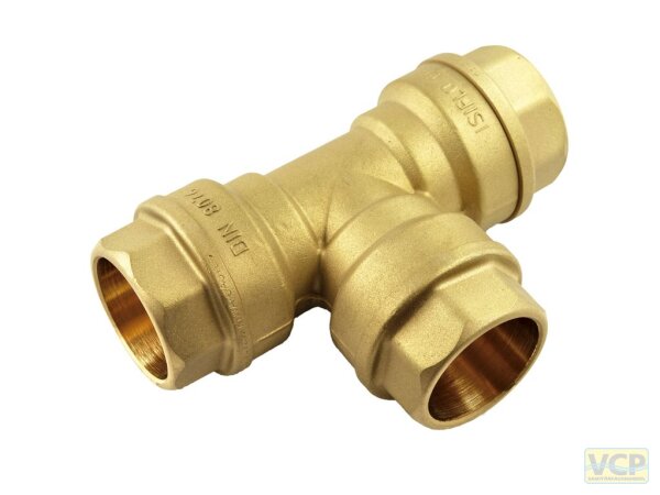 Isiflo Messing T-Verbindungsstück Typ 125, 3 x 20mm