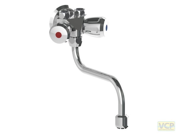 Wand-Zweigriffmischer Serie classic-line_2 für offene Mini-Durchlauferhitzer, in chrom