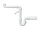 PP-Raumsparsiphon 6/4" DN 40, mit einem Geräteanschluss, weiss,nach DIN EN 274