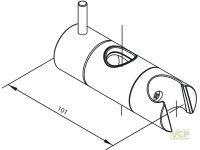 Damixa Reparatur-Set, Gleiter, Für Stange D. 19 Mm