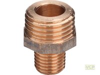 Reduziernippel Rotguss blank 1" flachdichtend x...