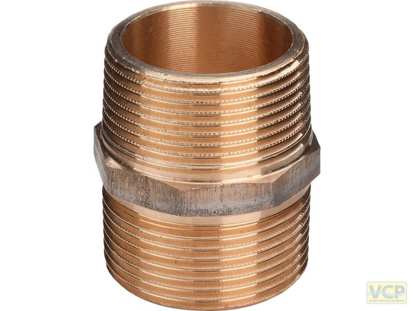Doppelnippel Rotguss blank 5/4"
