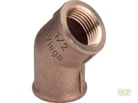 Winkel Rotguss blank 45° 3/4" Ig