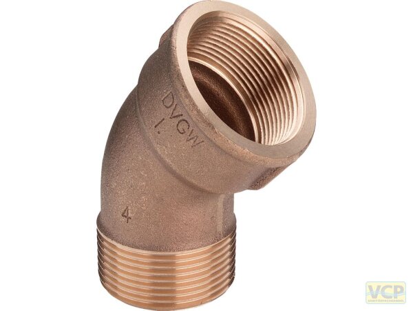 Winkel Siliziumbronze blank 45° 1/2" Ig x Ag