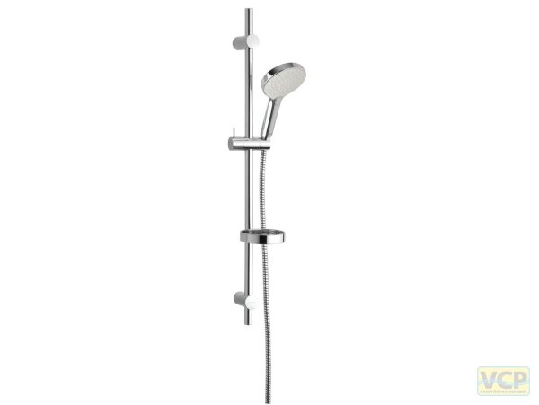 Brauseset Silhouet Flex 3 Funktionen, Rubclean, 1500 mm Metallschlauch, Chrom