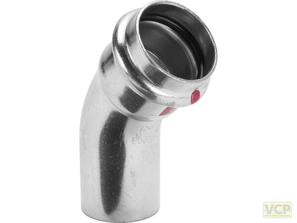 Viega Bogen 45 Grad mit SC Prestabo 1126.1 in 42mm Stahl verzinkt