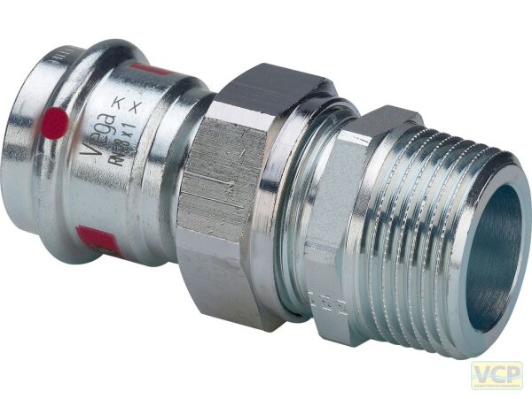 Viega Verschraubung mit SC Prestabo 1165 in 22mm x R1" Stahl verzinkt