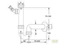 Kugelverschluss-Siphon 5/4" & 6/4" DN40 mit Geräteanschluss für Spülen