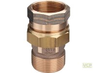Rohrverschraubung Rotguss blank 1/2" Ig x Ag