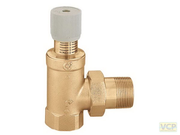 Caleffi 519 Einstellbares Differenzdruck-Überströmventil mit Gradskala 3/4" Einstellbereich: 1-6 m w.s.