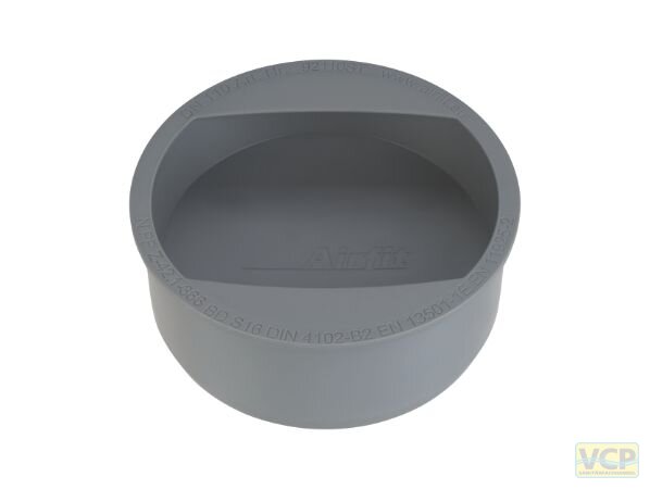 Airfit Griff-Stopfen DN110 HT mit Handgriff grau