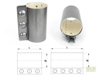 Rohrverbinder HL DN80 mit Gummidichtung weiß