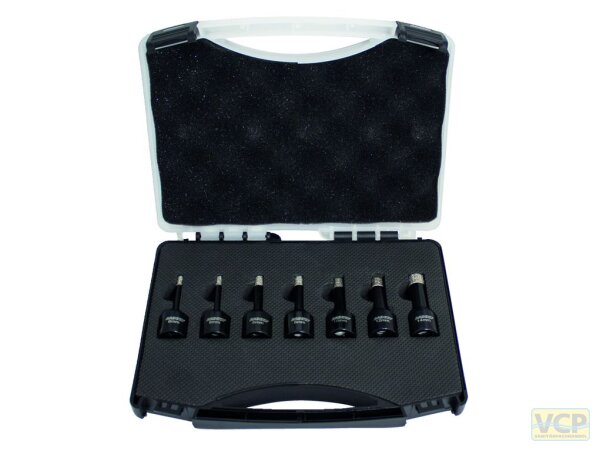 Diamant-Fliesenbohrer-Set 7 teilig: Ø 2 x 6, 2 x 8, 10, 12, 14 mm
