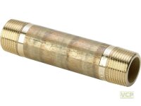 Langnippel Rotguss blank 1" x 90mm