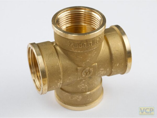 Kreuzstück Messing blank 5/4"