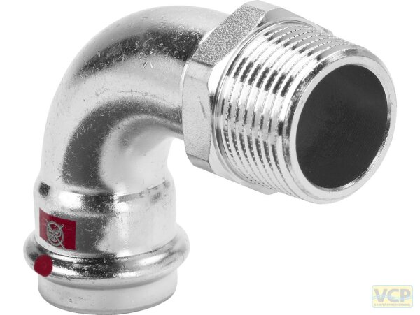Viega Bogen 90 Grad mit SC Prestabo 1114 in 28mm x R1" Stahl verzinkt