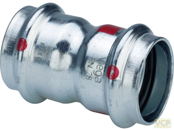 Viega Muffe mit SC Prestabo 1115 in 18mm Stahl verzinkt