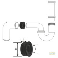 Gummi-Manschetten für SML-Winkel DN50/32 50x27mm / 3146