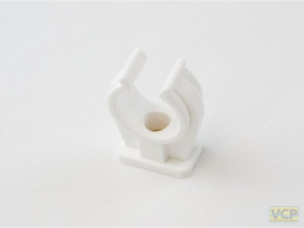 Rohr-Clip einfach 16/18mm mit Messing Gewinde-Hülse