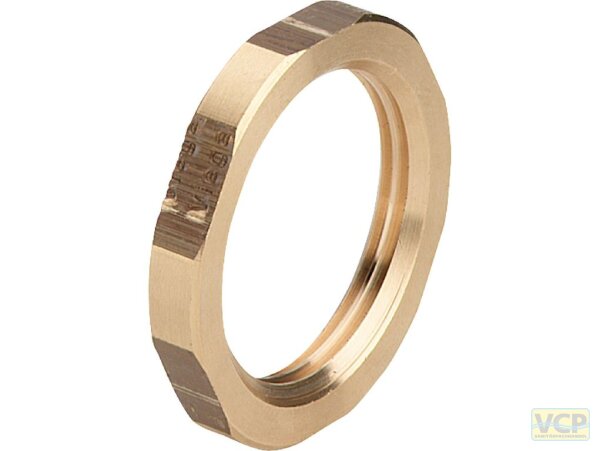 Sechskantmutter Messing blank 1/4"