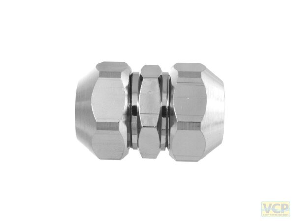 Kupplung doppelt 1/2" x 16mm QV verchromt