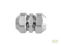 Kupplung doppelt 1/2" x 16mm QV verchromt