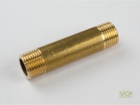 Langnippel Messing blank 1" x 100mm