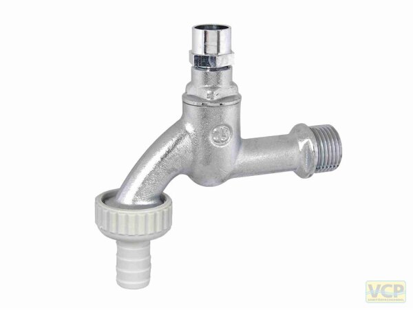 Auslaufventil 1/2" mit Steckschlüsseloberteil chrom matt inkl. Schlüssel