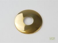 Rosette 1/2" Messing blank poliert