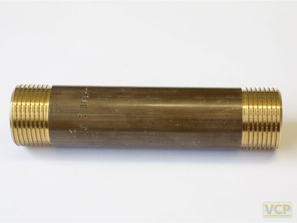 Langnippel Messing blank 5/4" x 180mm