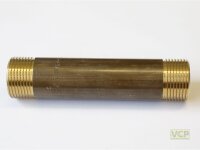 Langnippel Messing blank 5/4" x 180mm