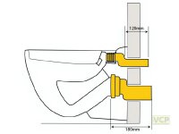 PE-Wand-WC-Anschlussgarnitur DN110 etagiert um 2,5cm ohne...