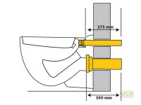 PE-Wand-WC-Anschlussgarnitur DN110/300 mit U-Scheibe und...