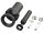 PE-Wand-WC-Anschlussgarnitur DN90 mit U-Scheibe Deckkappen Metalloptik
