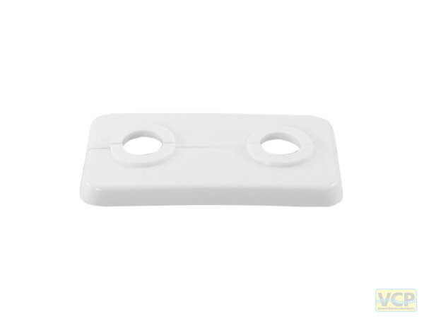 Heizkörper-Doppelrosette 22 mm weiß Rohrabstand 50 mm