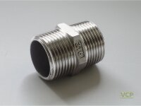 Doppelnippel Edelstahl 2"