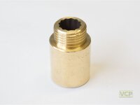 Hahnverlängerung Messing blank 1/2" x 20mm