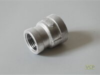 Muffe reduziert Edelstahl 1/2" x 3/8"