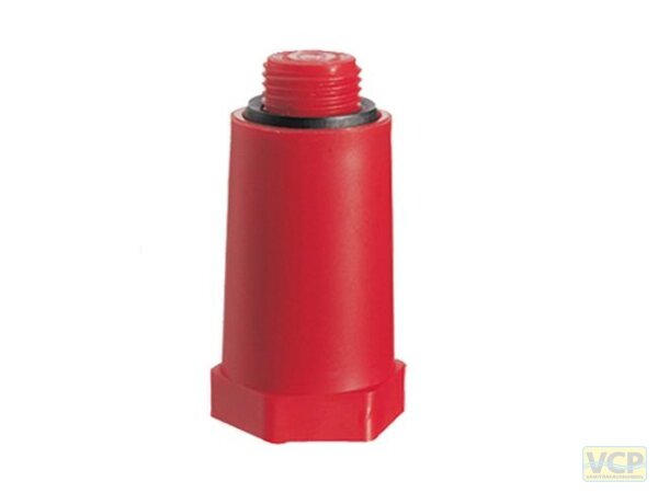 Baustopfen leicht 1/2" rot