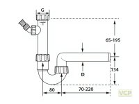 PP-Spülen-Siphon "GRETA" 6/4" DN50, aus 100 % Recyclingmaterial