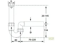 PP-Spülen-Siphon "GRETA" 6/4" DN40, aus 100 % Recyclingmaterial