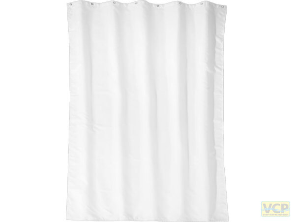 Brausevorhang weiß 1.800 x 2.000mm/12 Ösen mit Beschwerungsband waschbar bis 60°C