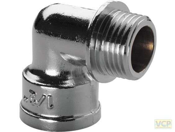 Winkel Messing chrom 90° 3/8" Ig x Ag Marktmodell